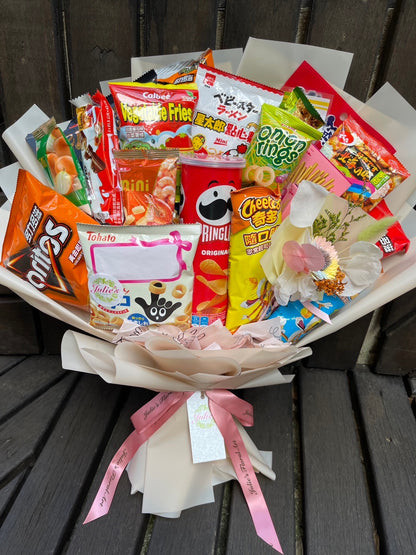 零食花束-特大型約42*56公分(寬高)